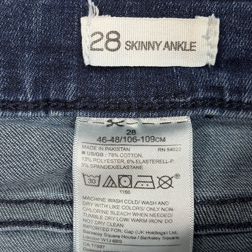 Banana Republic Jeans Womens 28 Blue Skinny Ankle Premium Denim Stretch Slim Fit - Picture 6 of 9